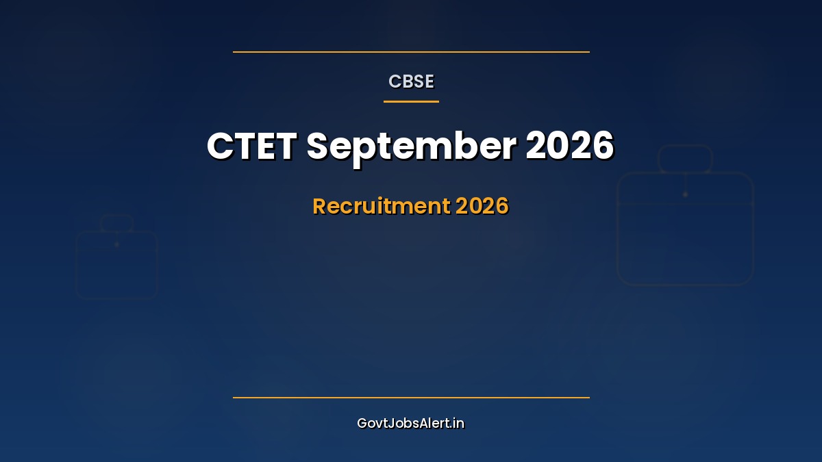 CTET September 2026 Notification CBSE Central Teacher Eligibility Test exam date apply online poster