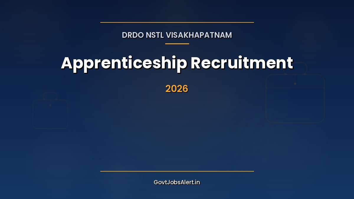 DRDO NSTL Apprenticeship 2026 Notification 42 Posts Graduate Diploma ITI Apply Online Visakhapatnam