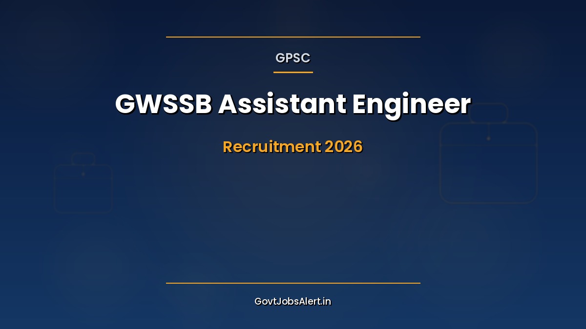GPSC GWSSB AE Recruitment 2026 notification banner showing 212 Assistant Engineer Civil and Mechanical Class-2 posts under Gujarat Water Supply and Sewerage Board