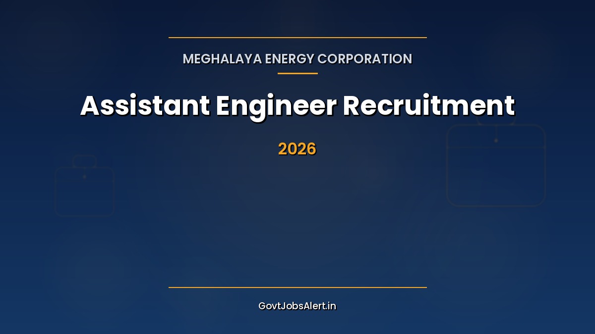MeECL Assistant Engineer Recruitment 2026 notification banner for 13 Electrical and Computer Science Engineering vacancies in Shillong.
