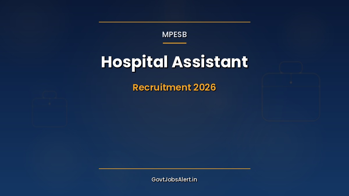 MPESB Hospital Assistant Recruitment 2026 notification 1200 vacancies 10th pass Madhya Pradesh apply online