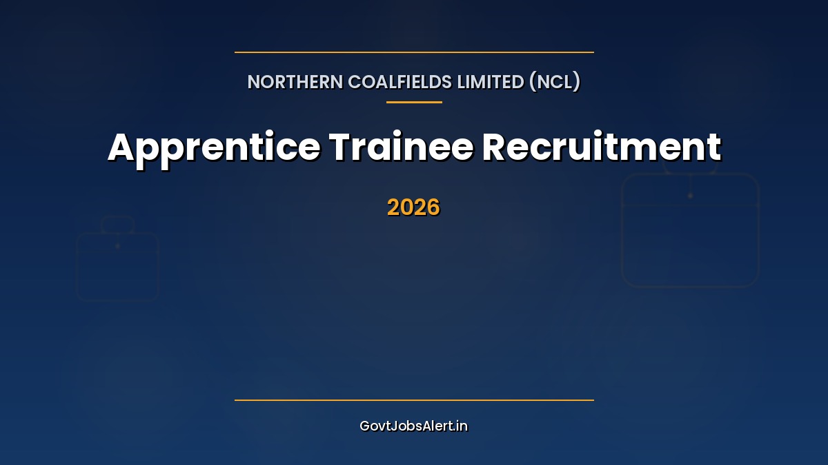 NCL Apprentice Recruitment 2026 notification poster for 1,607 Graduate, Diploma, ITI and Paramedical apprentice posts with stipend up to ₹13,700