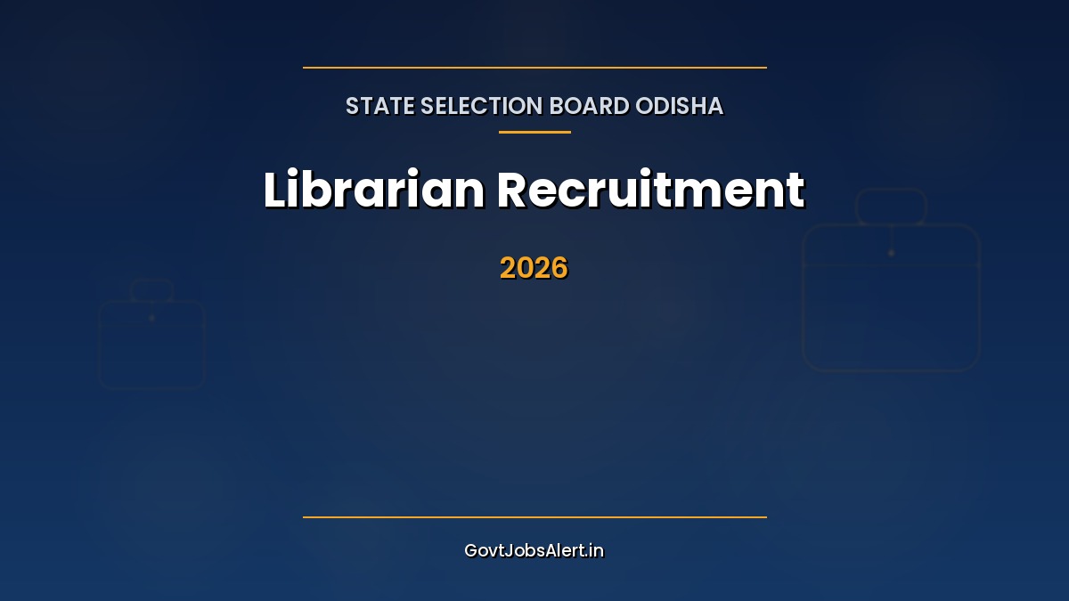 Odisha SSB Librarian Recruitment 2026 notification banner — 225 vacancies in Non-Govt Aided Colleges across all 28 districts of Odisha, last date 12 June 2026