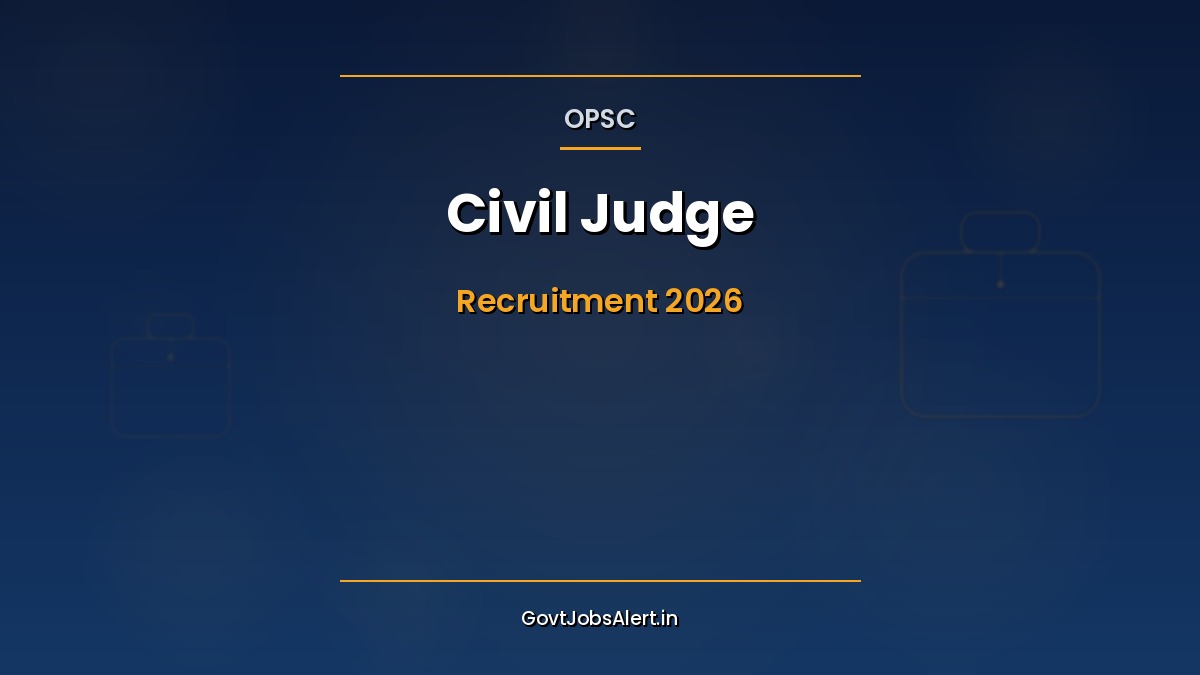 OPSC Civil Judge Recruitment 2026 notification 78 vacancies LLB Odisha Judicial Service apply online