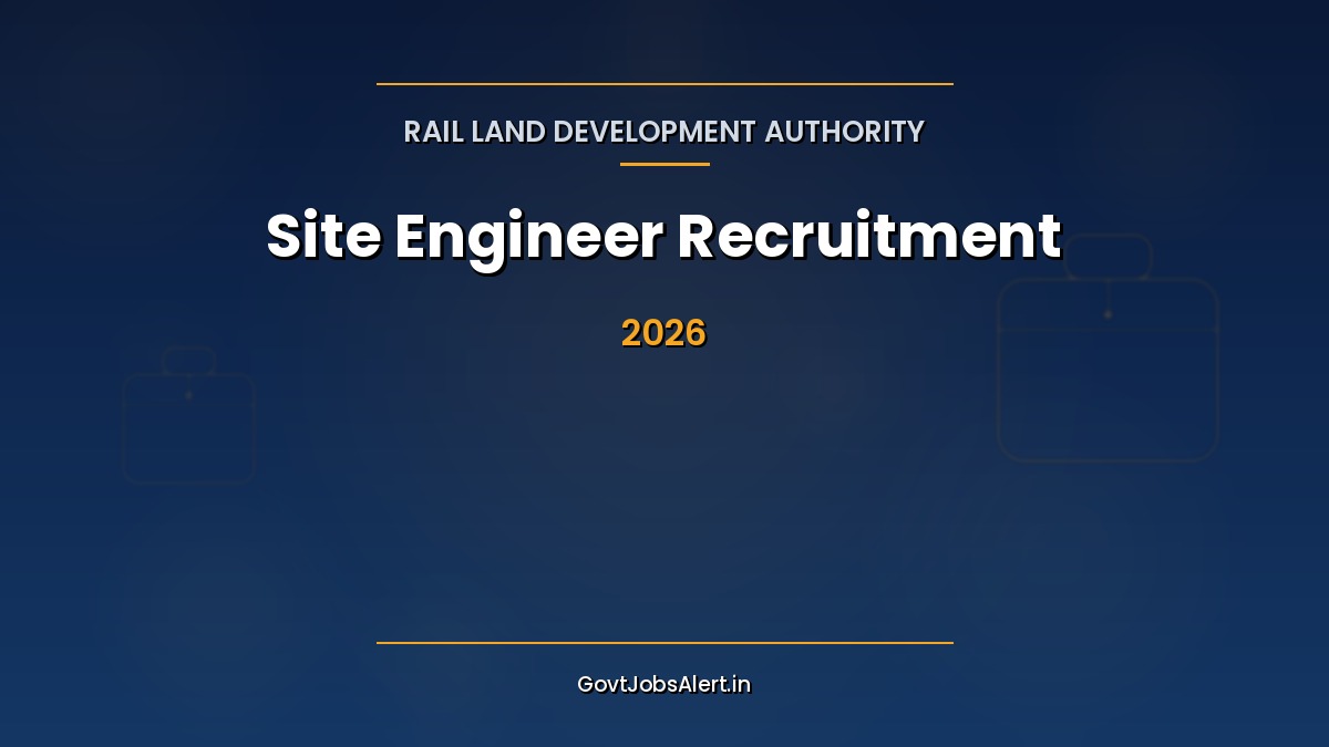 RLDA Site Engineer Recruitment 2026 notification banner for 40 Civil and Electrical contract engineering vacancies on Rs.76,000 per month.