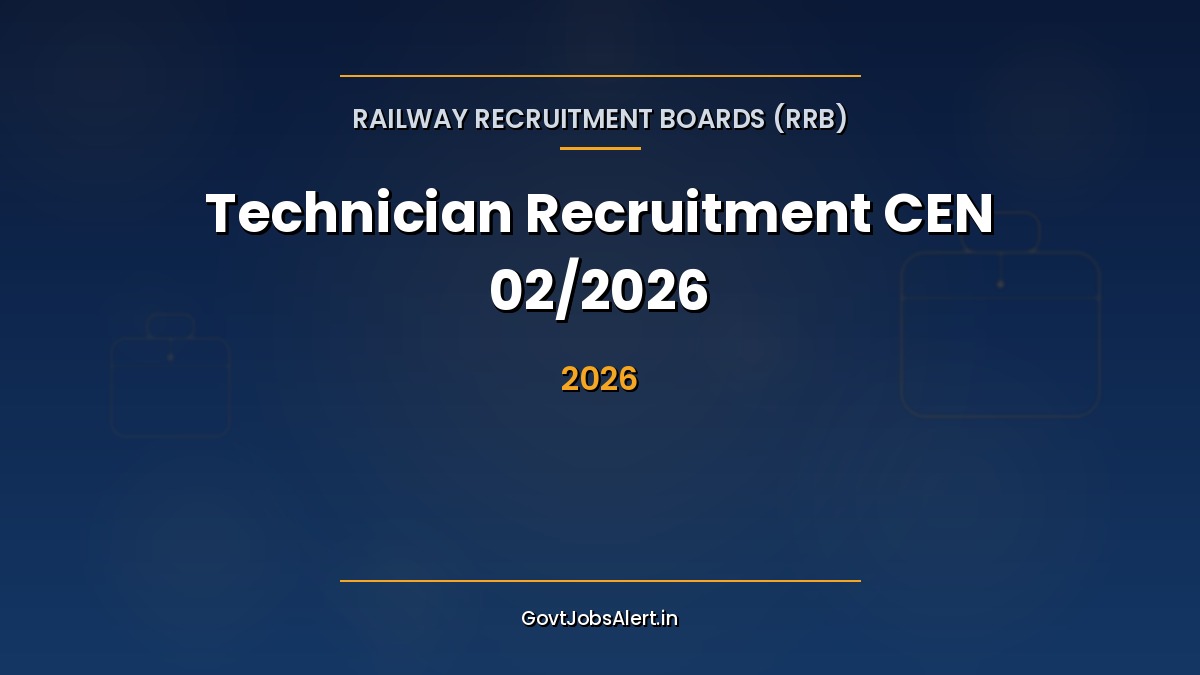 RRB Technician Recruitment 2026 CEN 02/2026 short notice announcing 6,565 Technician Grade-I Signal and Grade-III vacancies across all 21 Railway Recruitment Boards in India