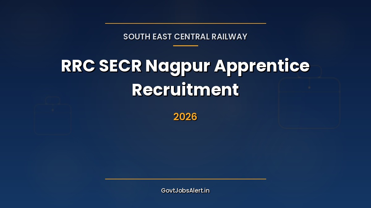 RRC SECR Nagpur Apprentice Recruitment 2026 notification with 1,079 trade apprentice vacancies in Maharashtra