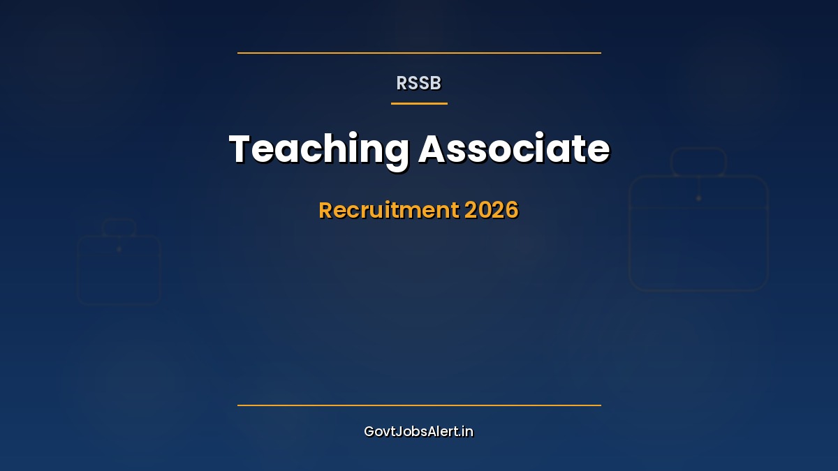 RSSB Teaching Associate Recruitment 2026 notification 3540 vacancies Master's NET Rajasthan colleges apply online