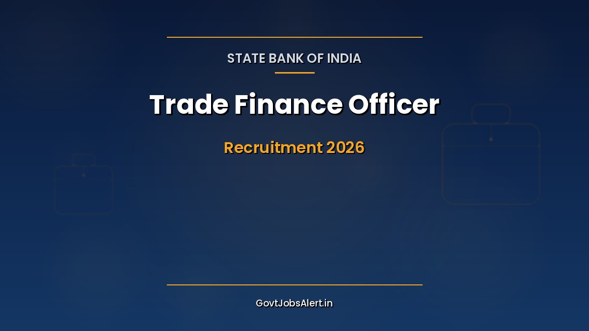SBI Trade Finance Officer Recruitment 2026 notification poster showing 100 MMGS-II vacancies, salary range, and 02 June 2026 last date.