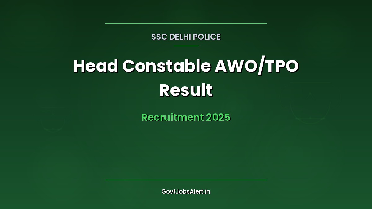 SSC Delhi Police Head Constable AWO/TPO CBE Result 2025 declared, 6,543 candidates shortlisted for PE&MT