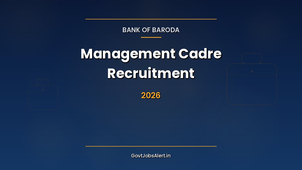 Bank of Baroda Management Cadre Recruitment 2026 for 86 Manager posts