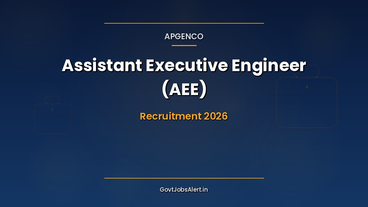 APGENCO AEE Recruitment 2026 notification for 100 Assistant Executive Engineer posts in Electrical, Mechanical, Civil and Electronics branches in Andhra Pradesh