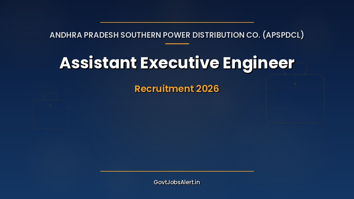 APSPDCL AEE Recruitment 2026 notification for 135 Assistant Executive Engineer posts in Electrical, Civil and Telecom branches in Andhra Pradesh