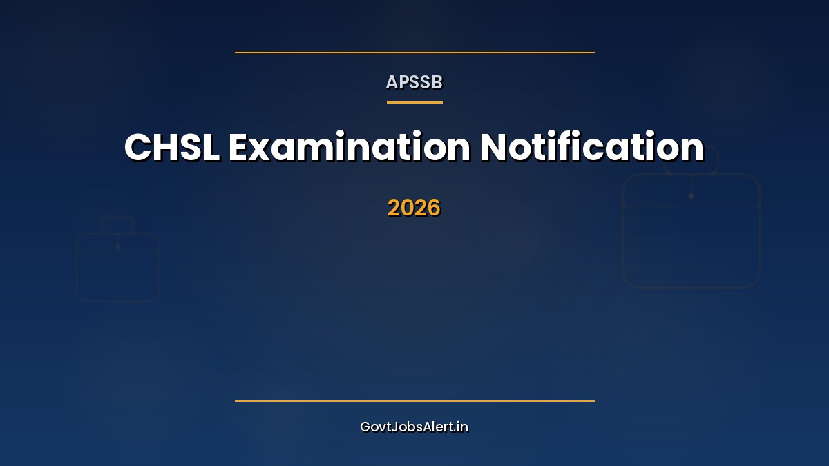 APSSB CHSL 2026 notification announcing 207 LDC, DEO and Stockman recruitment vacancies in Arunachal Pradesh for 12th pass candidates