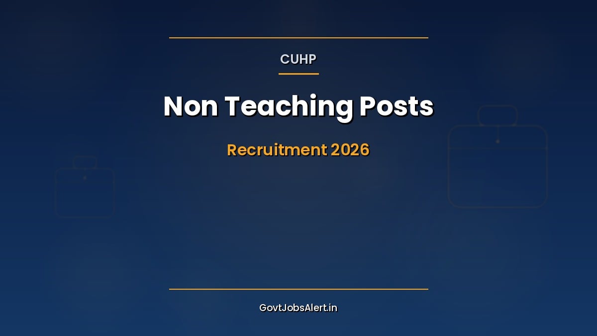 CUHP Central University of Himachal Pradesh Non Teaching Recruitment 2026 notification for 9 posts including Medical Officer, Private Secretary and LDC