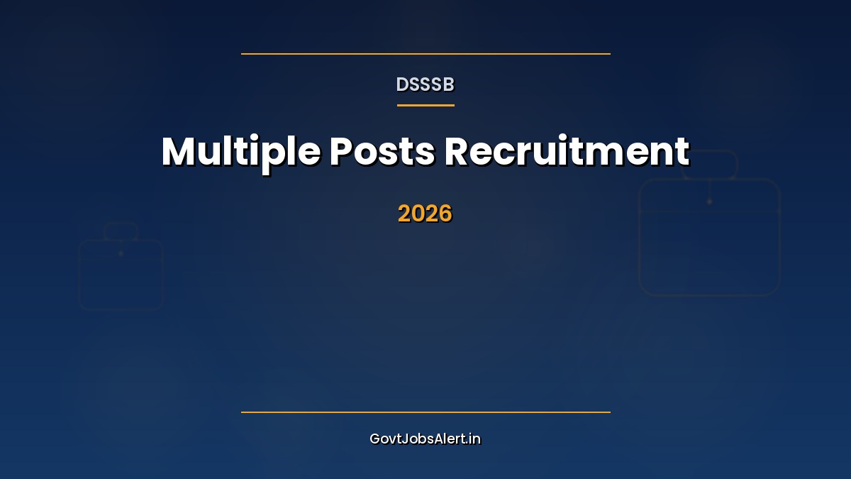 DSSSB Recruitment 2026 notification for 1979 multiple posts including TGT, Special Educator and JSA apply online