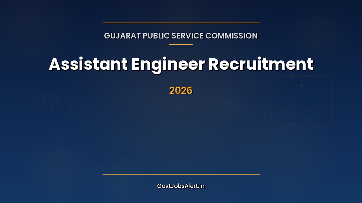 GPSC Assistant Engineer Recruitment 2026 for 235 Civil and Mechanical AE Class-2 posts apply online OJAS