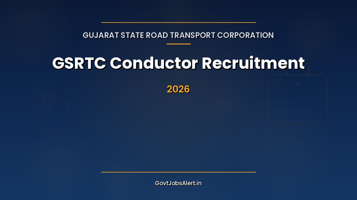 GSRTC Conductor Recruitment 2026 notification for 4,318 conductor vacancies in Gujarat with 12th pass eligibility