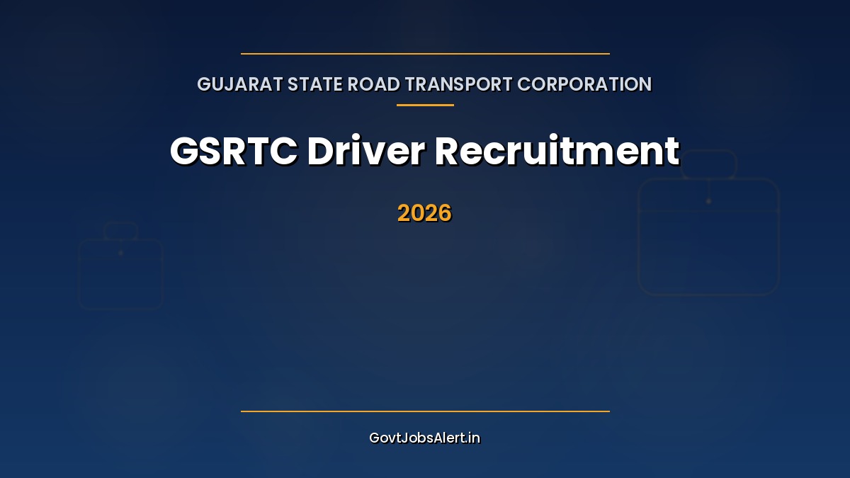 GSRTC Driver Recruitment 2026 notification for 4,599 driver vacancies in Gujarat requiring heavy vehicle licence