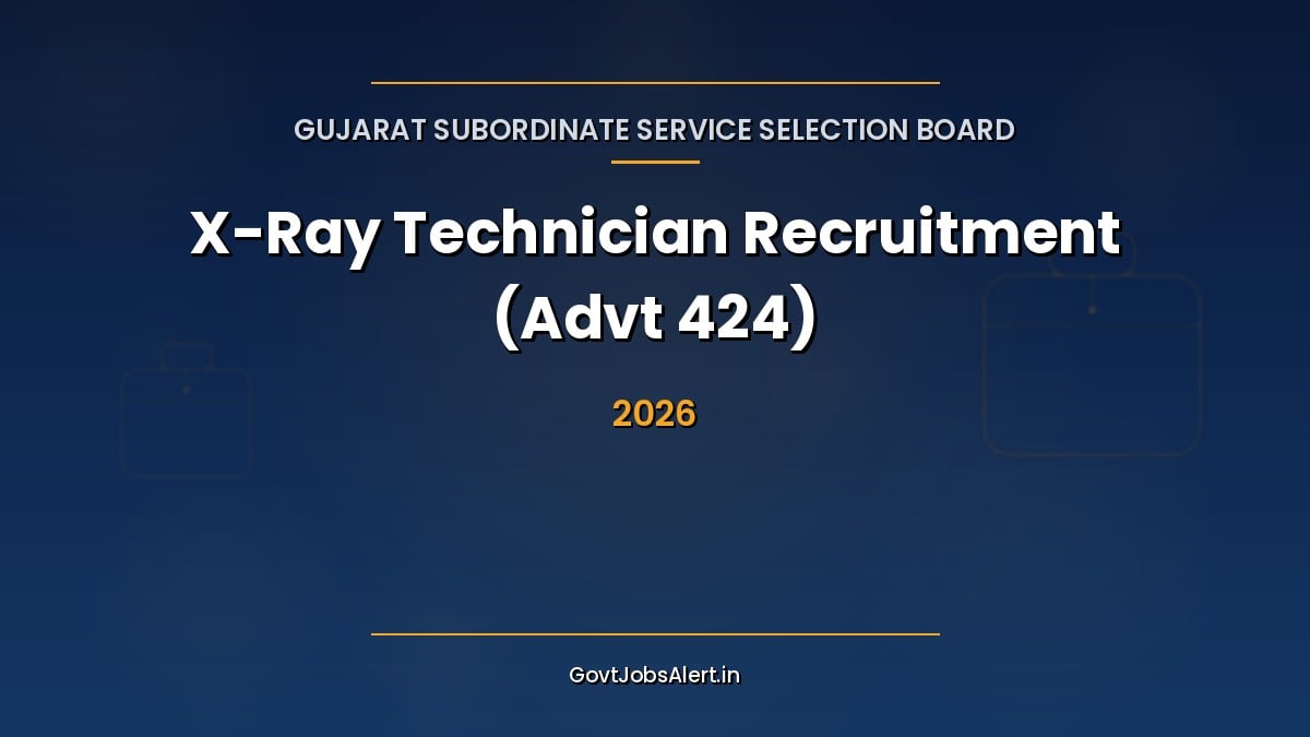 GSSSB X-Ray Technician Recruitment 2026 notification for 246 paramedical posts in Gujarat Health Department