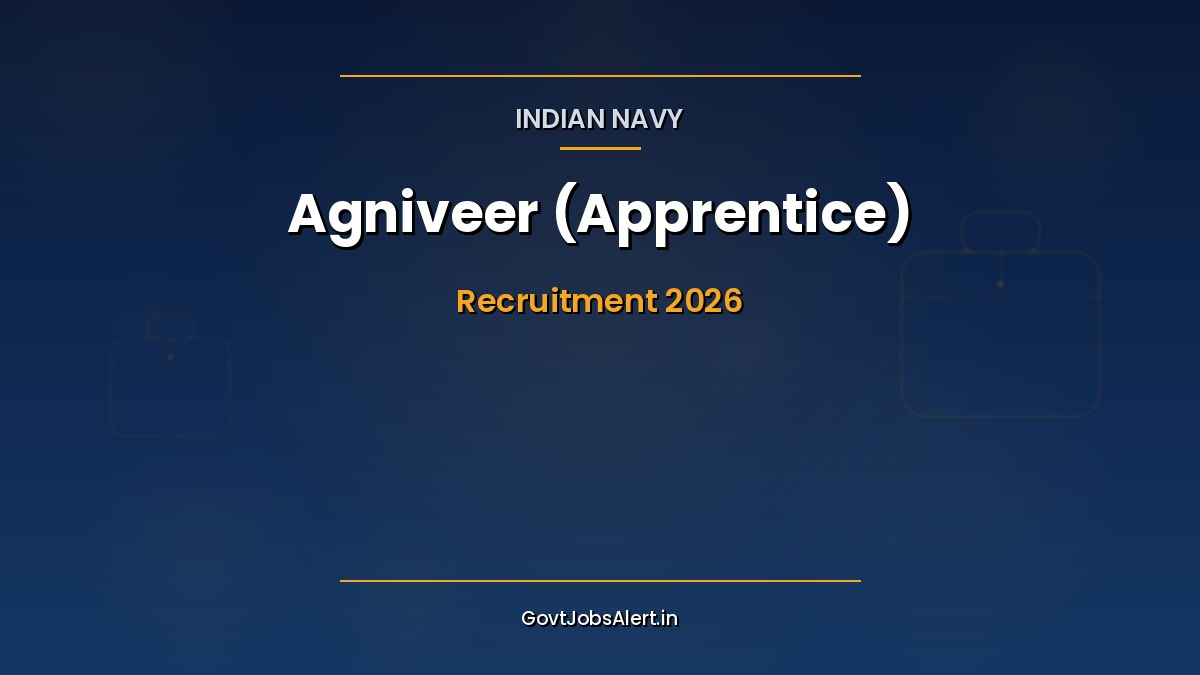 Indian Navy Agniveer Apprentice Recruitment 2026 notification for diploma holders, 01/2027 and 02/2027 batches