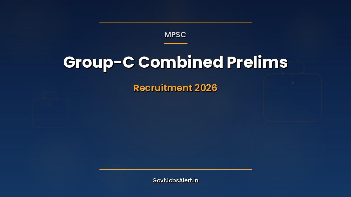 MPSC Maharashtra Group-C Services Combined Preliminary Examination 2026 notification for 1,619 Clerk-Typist, Tax Assistant and Motor Vehicle Inspector posts