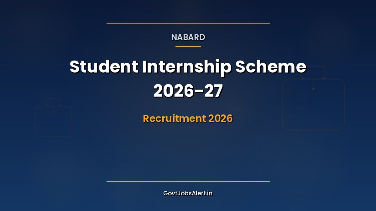 NABARD Student Internship Scheme 2026 notification for 39 internship seats with 20000 monthly stipend