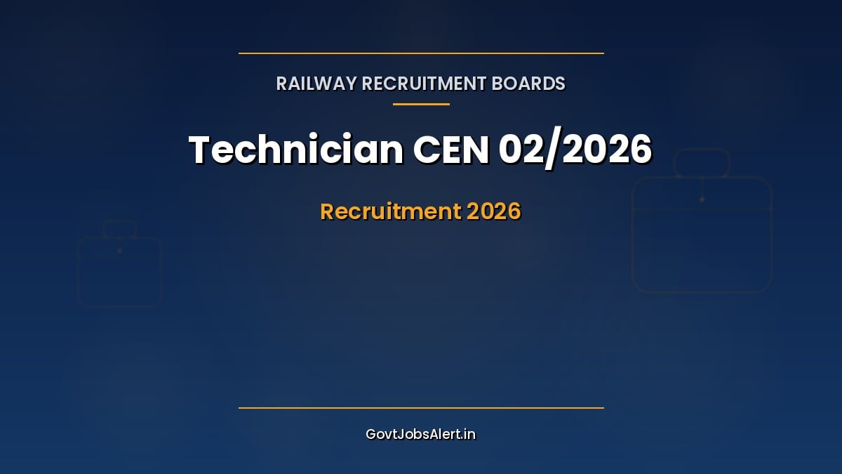 RRB Technician 2026 CEN 02/2026 notification poster showing 6,557 Grade-I Signal and Grade-III vacancies in Indian Railways, apply online by 29 July