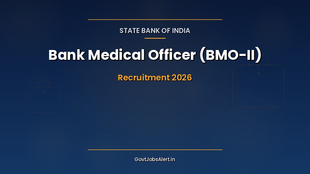 SBI Bank Medical Officer BMO-II Recruitment 2026 notification for 35 Specialist Cadre Officer posts for MBBS doctors across SBI Circles