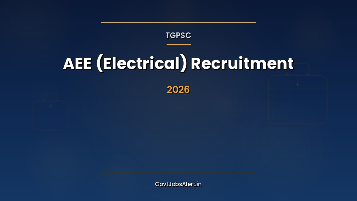 TGPSC AEE Electrical Recruitment 2026 notification for 49 Assistant Executive Engineer posts in Telangana Roads and Buildings Department