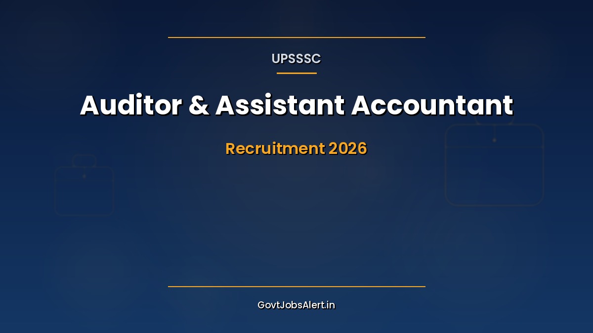 UPSSSC Auditor and Assistant Accountant Recruitment 2026 notification for 1829 posts in Uttar Pradesh