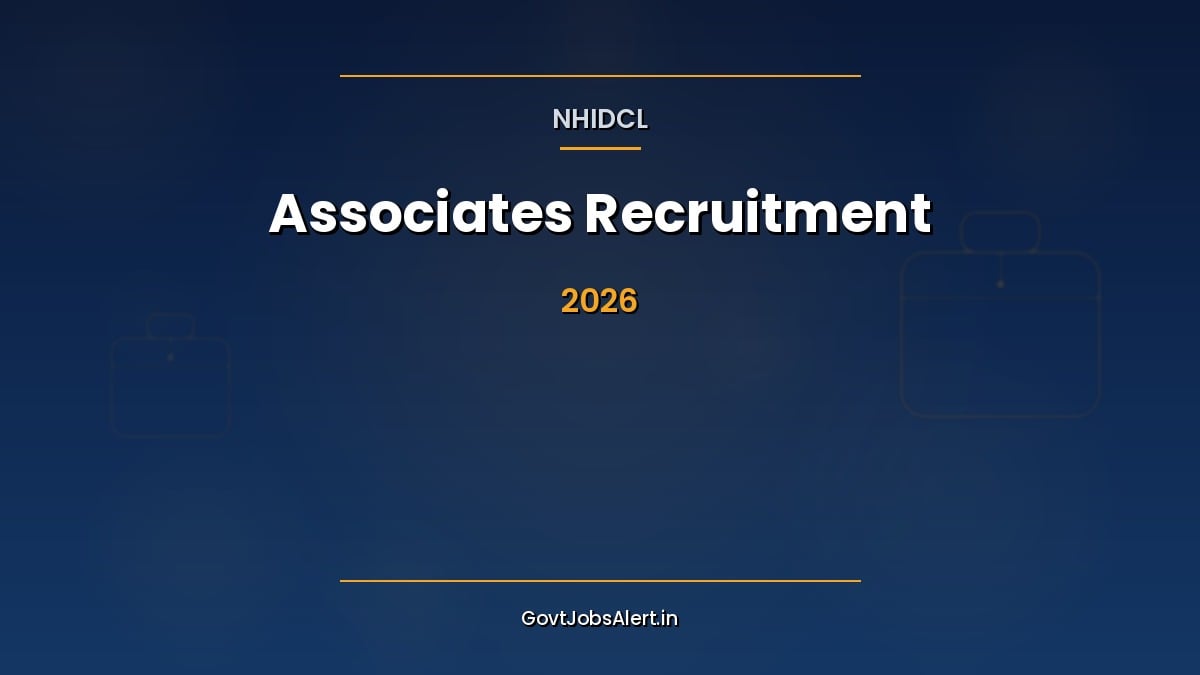 NHIDCL Associates Recruitment 2026 notification for 100 Civil Engineer posts across 14 states