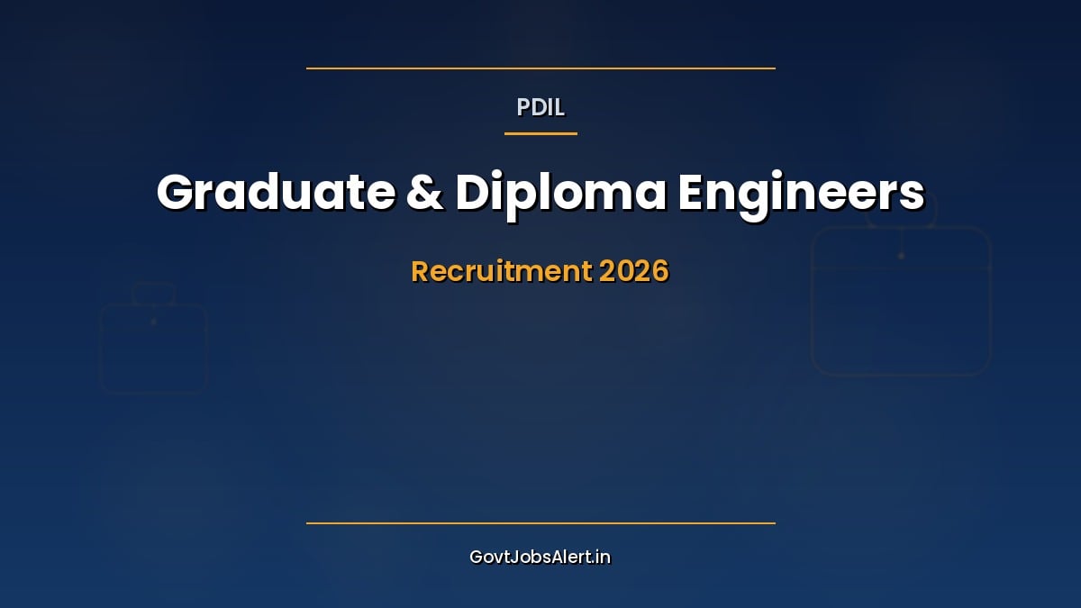 PDIL Graduate and Diploma Engineers Recruitment 2026 notification for 153 posts