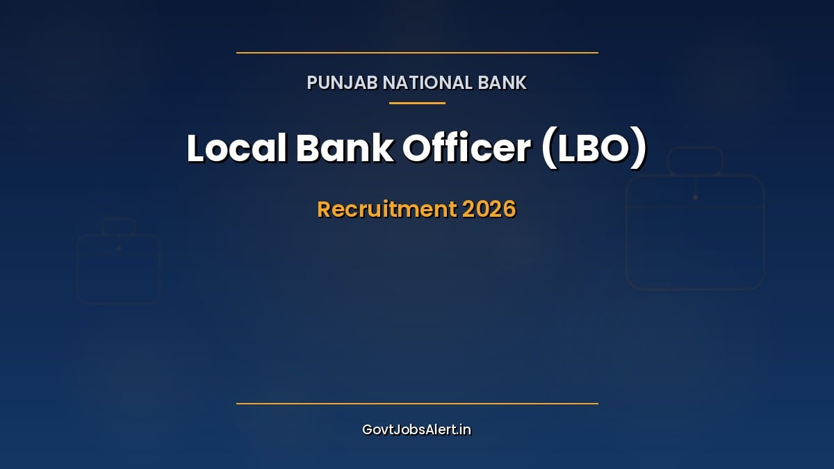 Punjab National Bank PNB Local Bank Officer LBO Recruitment 2026 notification for 545 officer vacancies