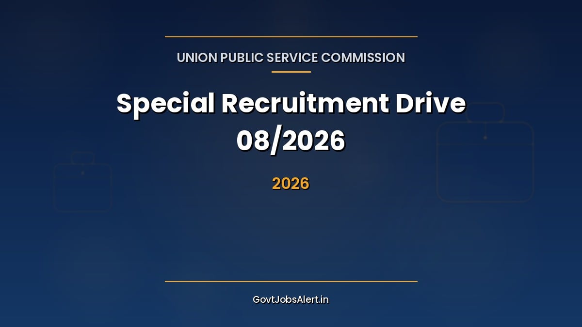 UPSC Special Recruitment Drive Advertisement 08/2026 notification for 48 Assistant Professor and officer posts recruitment