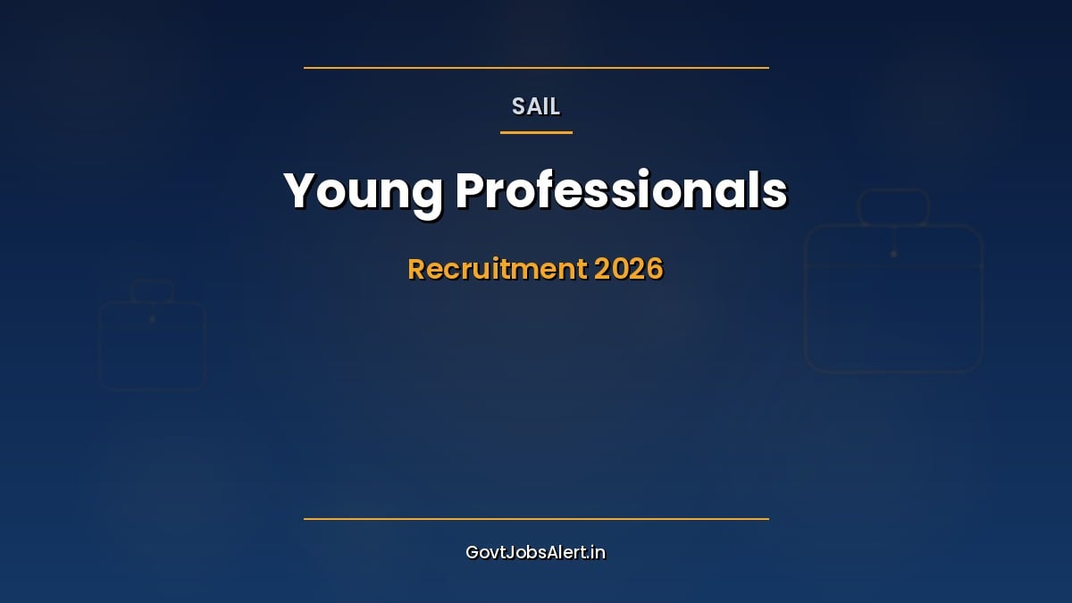 SAIL Young Professionals Recruitment 2026 notification for 23 Engineering, AI, Finance and Data posts at Rourkela Steel Plant and Ranchi