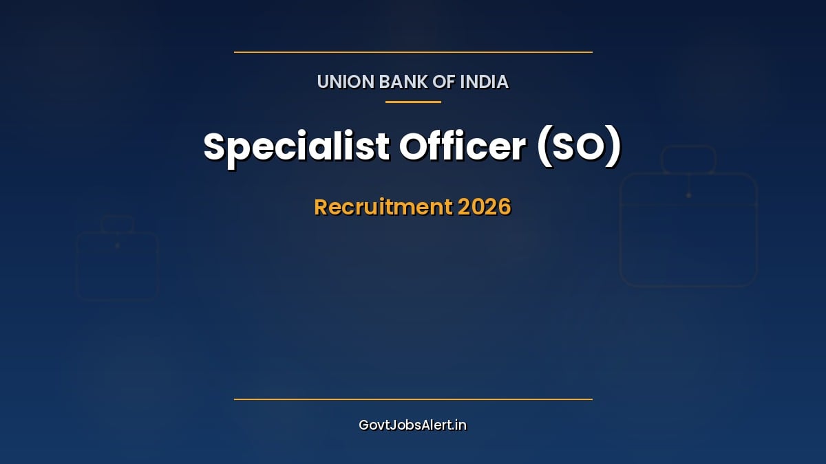 Union Bank of India Specialist Officer SO Recruitment 2026 notification for 395 officer and domain expert posts