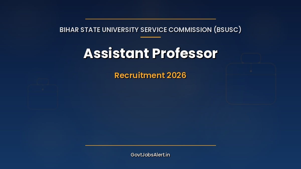 Bihar Assistant Professor BSUSC Recruitment 2026 notification for 3687 contractual faculty posts across ten universities