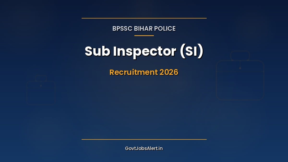 BPSSC PSI Recruitment 2026 notification for 150 Bihar Police Sub-Inspector posts