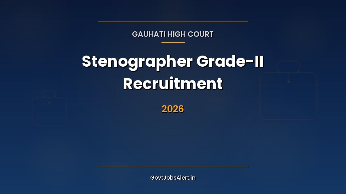 Gauhati High Court Stenographer Grade II Recruitment 2026 notification for 35 posts in Assam district courts