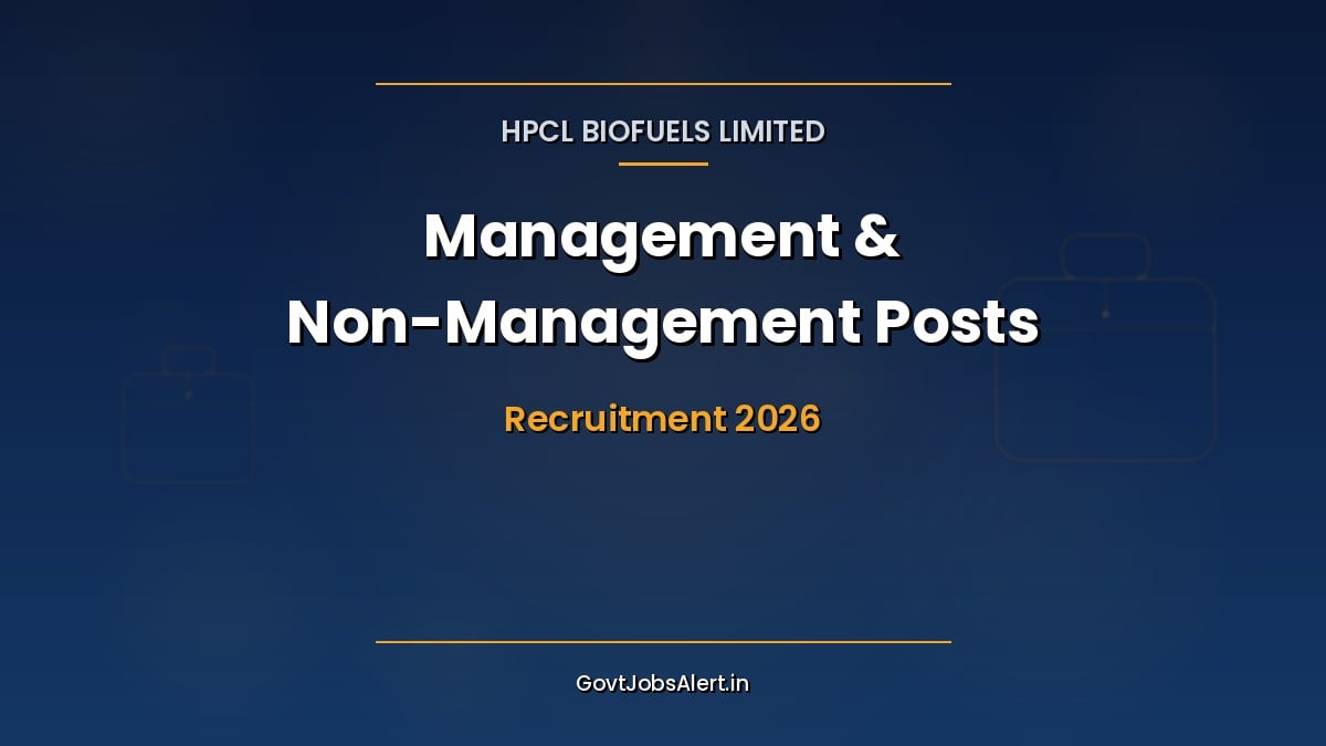 HPCL Biofuels Recruitment 2026 notification for 81 management, non-management and seasonal posts at Lauriya and Sugauli units in Bihar