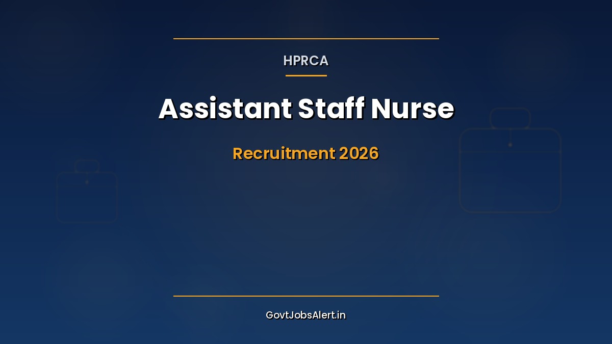 HPRCA Assistant Staff Nurse Recruitment 2026 notification for 312 posts with salary and last date details