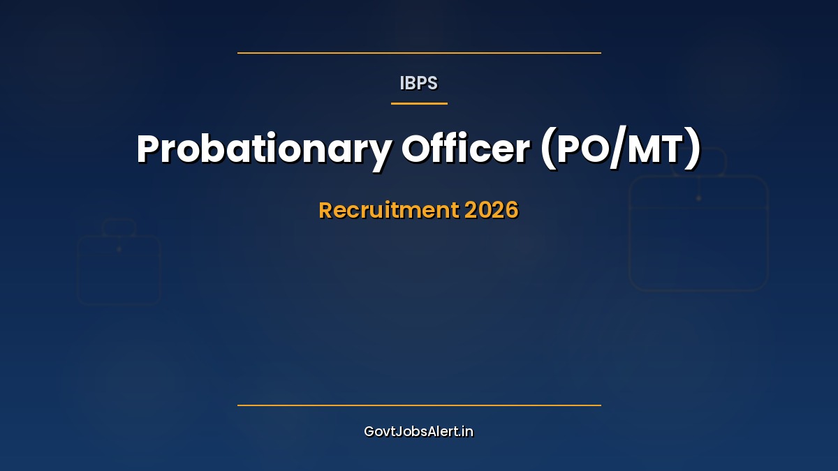 IBPS PO 2026 Notification poster showing 6715 Probationary Officer vacancies across 11 public sector banks