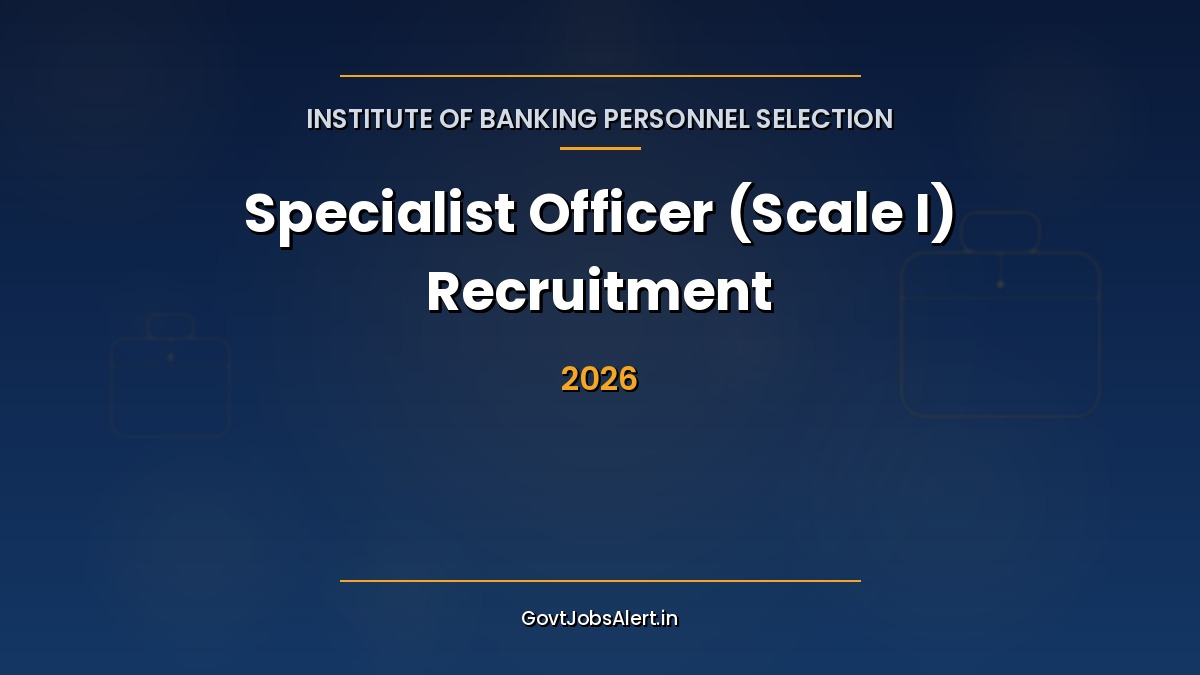 IBPS SO 2026 notification poster showing 745 Specialist Officer Scale I vacancies in public sector banks
