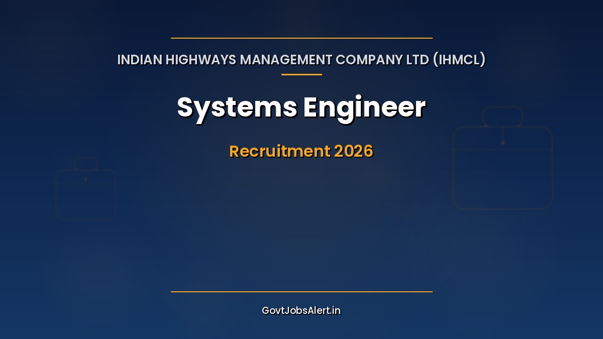IHMCL Systems Engineer Recruitment 2026 notification for 30 posts via GATE with salary and eligibility details