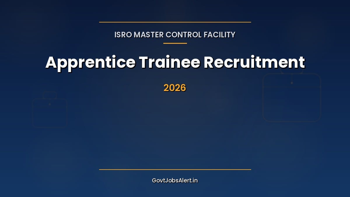 ISRO MCF Hassan Apprentice Recruitment 2026 notification for 45 Graduate and Technician Apprentice Trainee posts in Karnataka