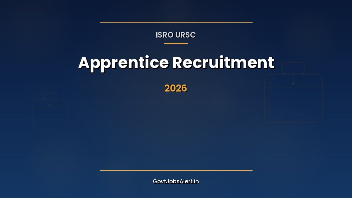 ISRO URSC Apprentice Recruitment 2026 notification for 410 graduate, technician and commercial practice apprentice positions at Bengaluru