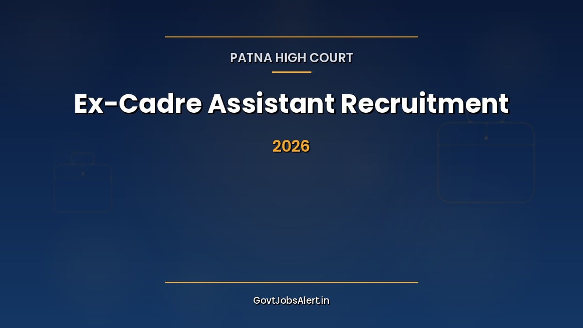Patna High Court Assistant Recruitment 2026 notification for 68 Ex-Cadre Assistant Group C posts in Bihar with Level-4 salary