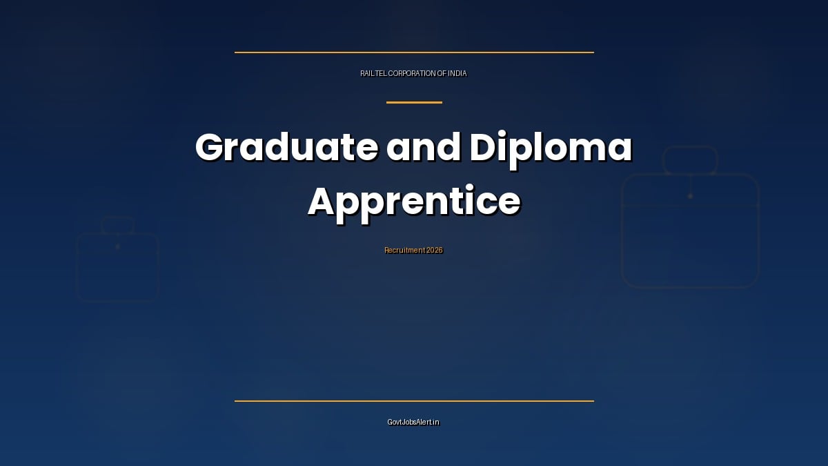 RailTel Apprentice Recruitment 2026 notification for 40 Graduate and Diploma Engineer apprentice posts with stipend up to ₹14,000