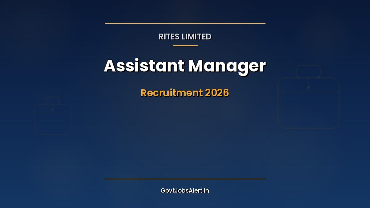 RITES Assistant Manager Mechanical Recruitment 2026 notification for 24 posts